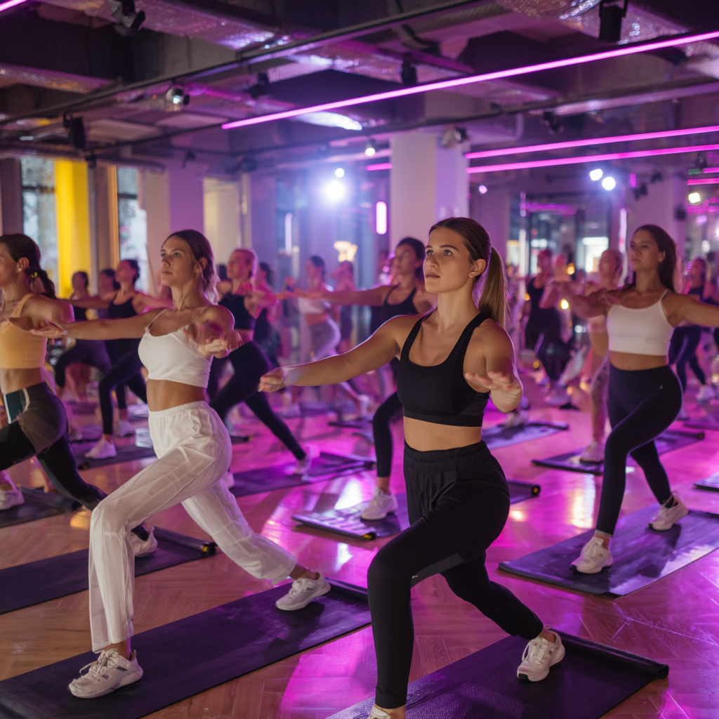 Жінка практикує йогу на природі